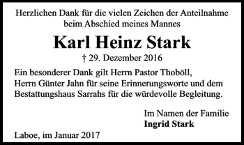 Traueranzeigen Von Karl Heinz Stark Trauer Anzeigen De