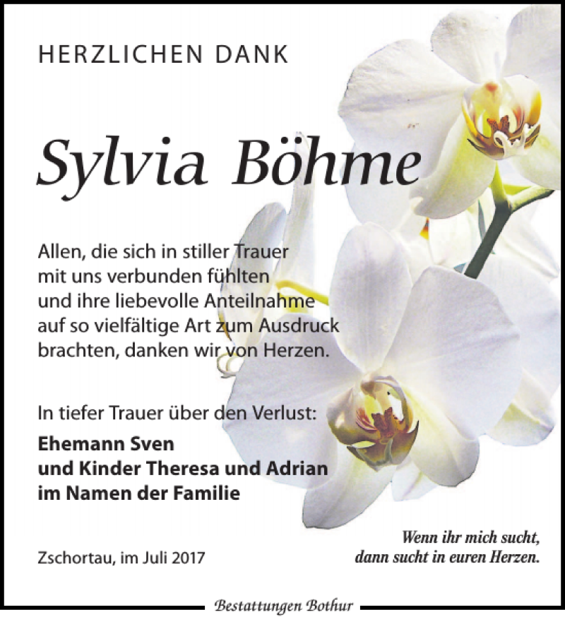 Traueranzeigen Von Sylvia B Hme Trauer Anzeigen De