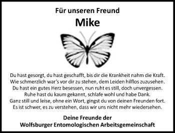 Traueranzeigen Von Mike Trauer Anzeigen De