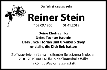 Traueranzeigen Von Reiner Stein Trauer Anzeigen De