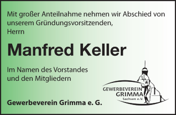 Traueranzeigen Von Manfred Keller Trauer Anzeigen De