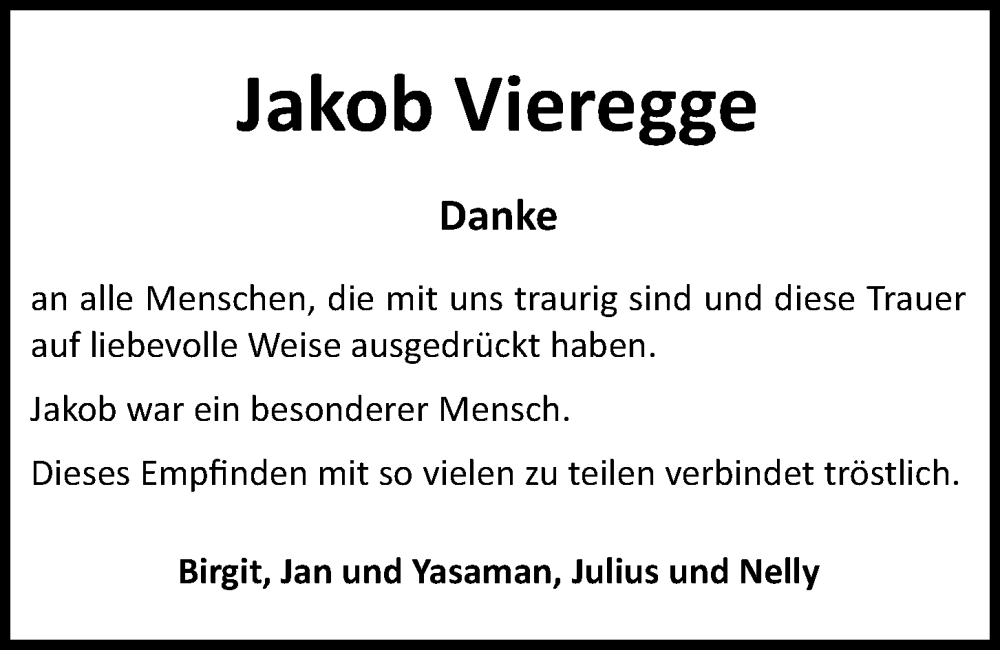 Traueranzeigen Von Jakob Vieregge Trauer Anzeigen De