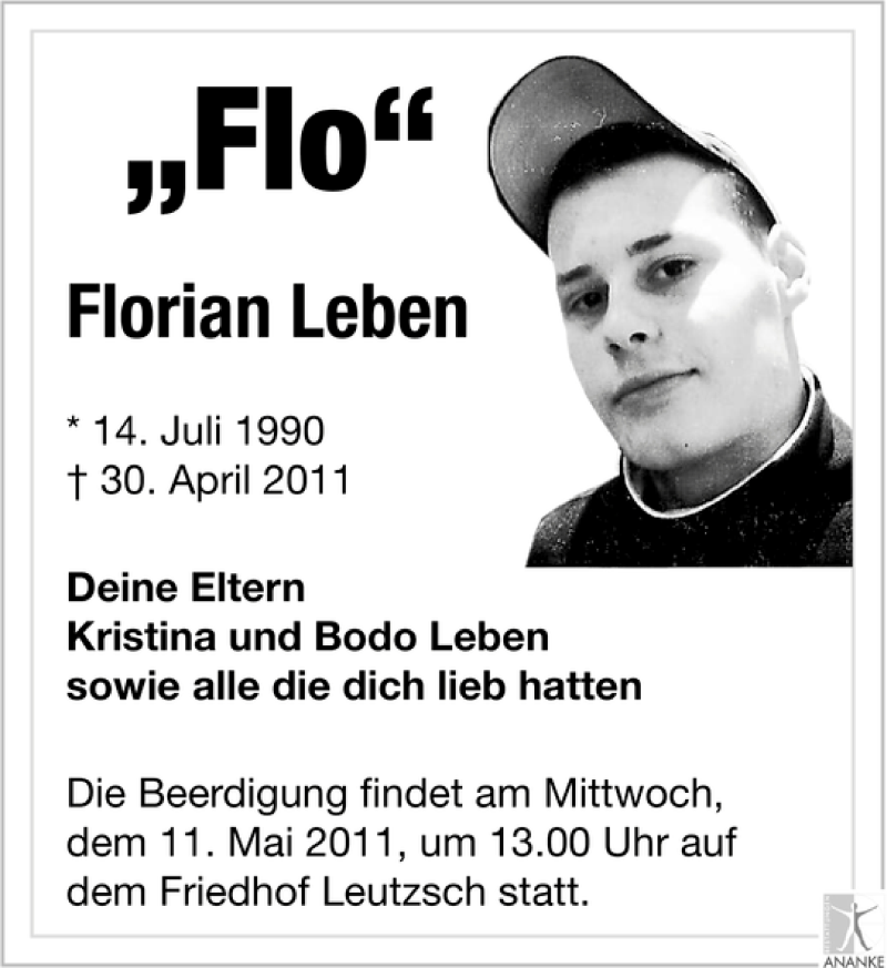  Traueranzeige für Florian Leben vom 07.05.2011 aus Leipziger Volkszeitung