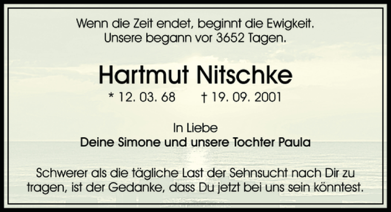  Traueranzeige für Hartmut Nitschke vom 19.09.2011 aus Sächsische Zeitung