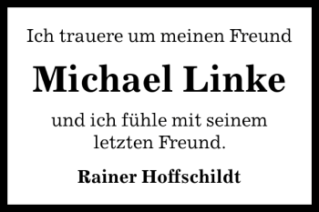 Traueranzeige von Michael Linke von HAZ/NP