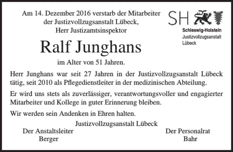 Traueranzeigen von Ralf Junghans trauer anzeigen.de