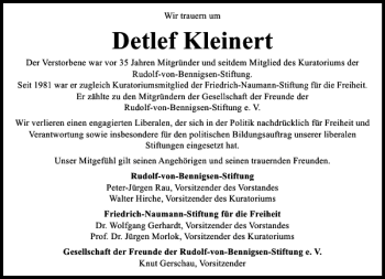 Traueranzeige von Detlef Kleinert von HAZ/NP