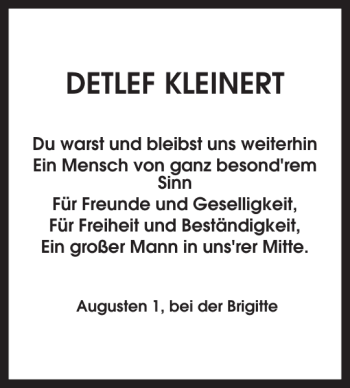 Traueranzeige von Detlef Kleinert von HAZ/NP