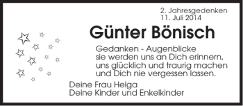 Traueranzeige von Günter Bönisch von Göttinger Tageblatt