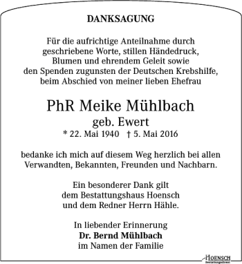 Traueranzeige von PhR Meike Mühlbach von Leipziger Volkszeitung