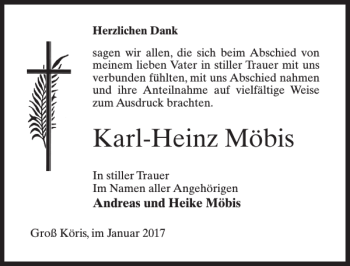 Traueranzeige von Karl-Heinz Möbis von MAZ-Trauer.de