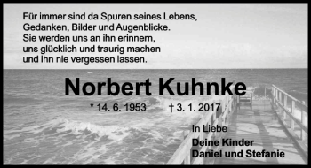 Traueranzeige von Norbert Kuhnke von Aller Zeitung / Wolfsburger Allgemeine