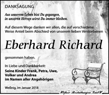 Traueranzeige von Eberhard Richard von Torgauer Zeitung