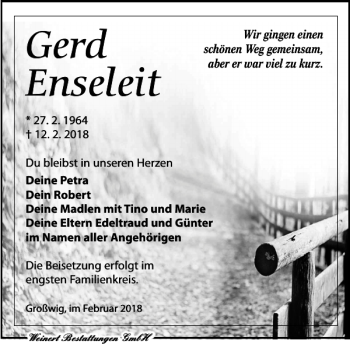 Traueranzeige von Gerd Enseleit von Torgauer Zeitung