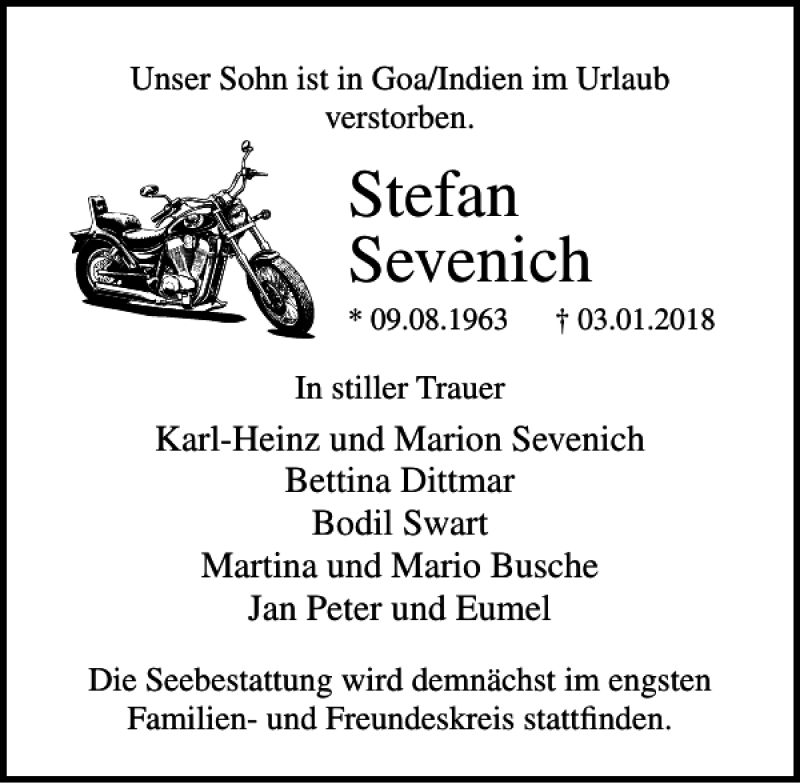 Traueranzeigen von Stefan Sevenich traueranzeigen.de