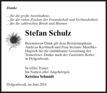 Traueranzeige von Stefan Schulz von Märkischen Allgemeine Zeitung