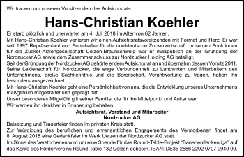 Traueranzeige von Hans-Christian Koehler von Hannoversche Allgemeine Zeitung/Neue Presse