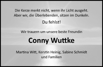 Traueranzeige von Cornelia Wuttke von Ostsee-Zeitung GmbH