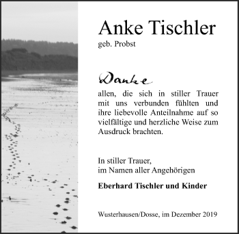 Traueranzeige von Anke Tischler