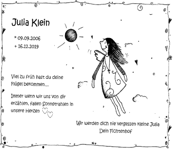 Traueranzeige von Julia Klein von Kieler Nachrichten