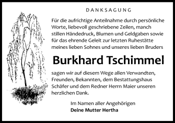 Traueranzeige von Burkhard Tschimmel