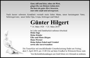 Traueranzeige von Günter Hagert von Märkischen Allgemeine Zeitung