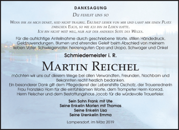 Traueranzeige von Martin Reichel von Leipziger Volkszeitung