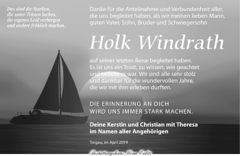 Traueranzeige von Holk Windrath von Torgauer Zeitung