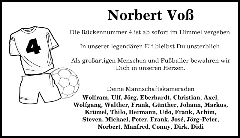  Traueranzeige für Norbert Voß vom 29.06.2019 aus Hannoversche Allgemeine Zeitung/Neue Presse
