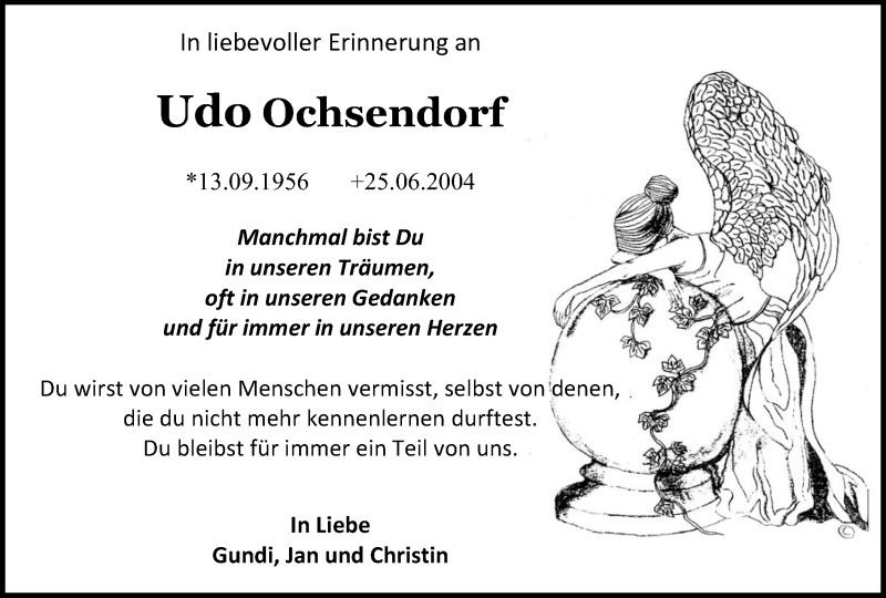  Traueranzeige für Udo Ochsendorf vom 25.06.2019 aus Aller Zeitung