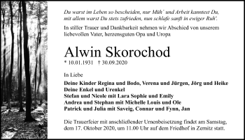 Traueranzeige von Alwin Skorochod