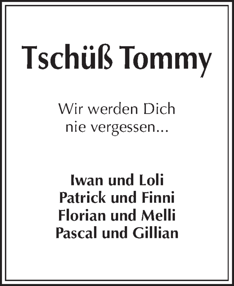  Traueranzeige für Thomas Heller vom 10.10.2020 aus Kieler Nachrichten
