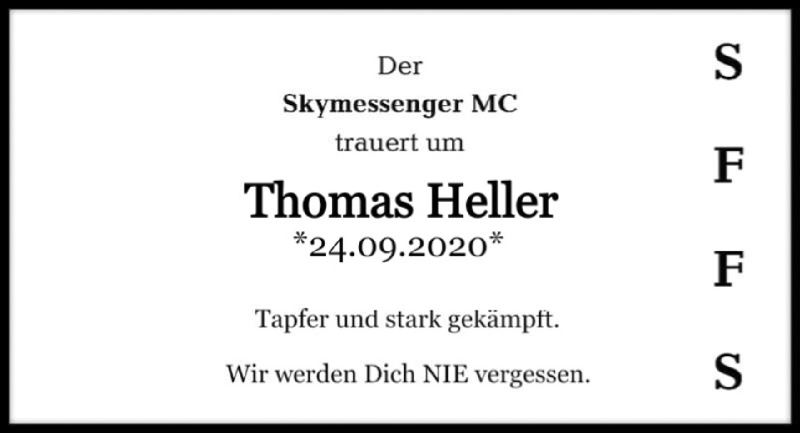  Traueranzeige für Thomas Heller vom 10.10.2020 aus Kieler Nachrichten