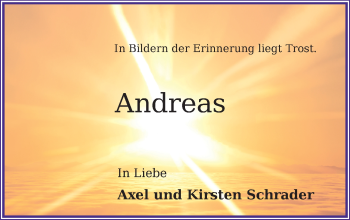 Traueranzeige von Andreas  von Lübecker Nachrichten