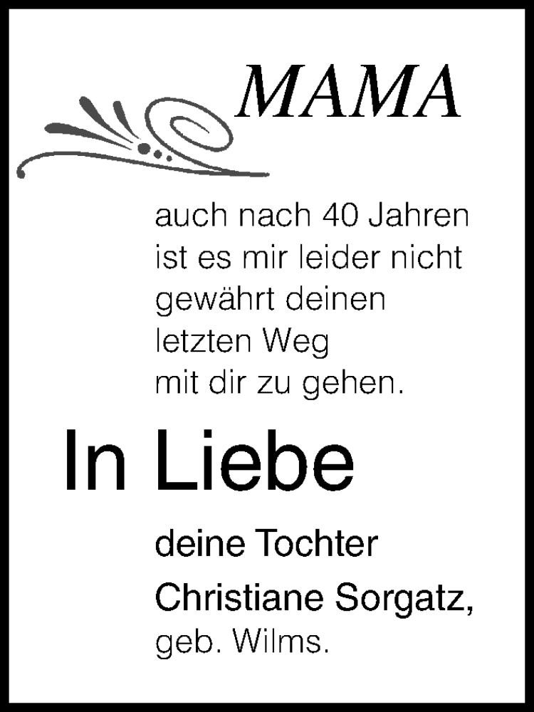 Traueranzeigen Von Mama | Trauer-anzeigen.de