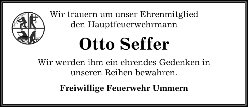  Traueranzeige für Otto Seffer vom 02.12.2020 aus Aller Zeitung