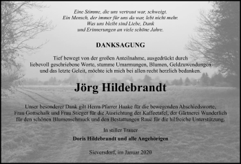 Traueranzeige von Jörg Hildebrandt