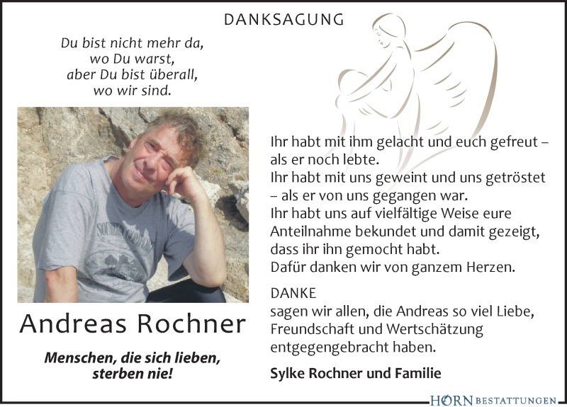  Traueranzeige für Andreas Rochner vom 28.03.2020 aus Leipziger Volkszeitung