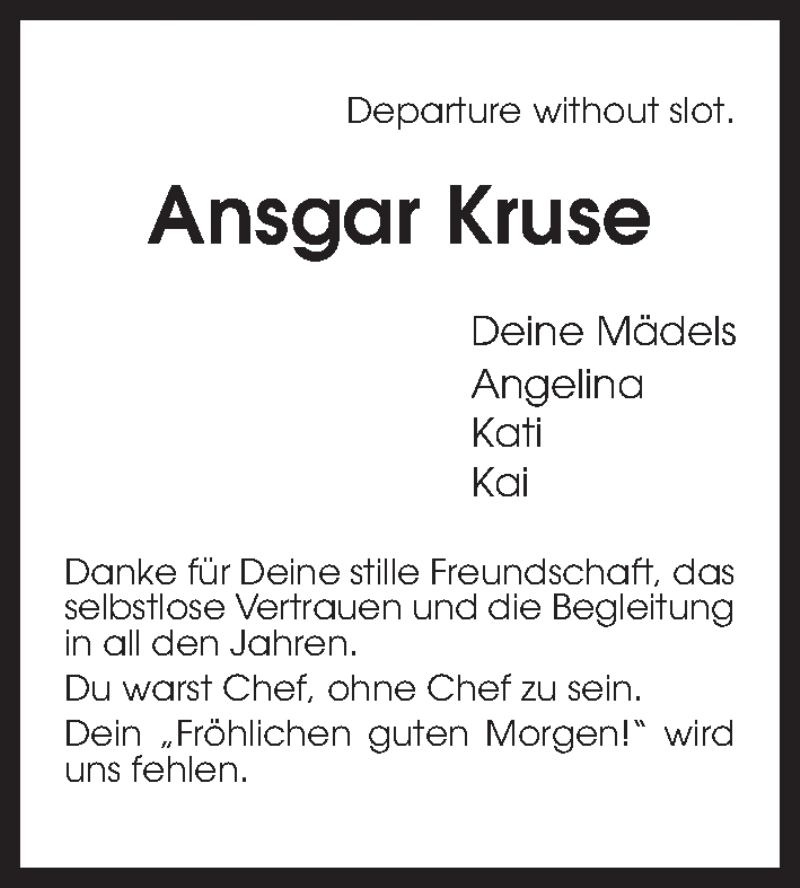  Traueranzeige für Ansgar Kruse vom 04.04.2020 aus Hannoversche Allgemeine Zeitung/Neue Presse