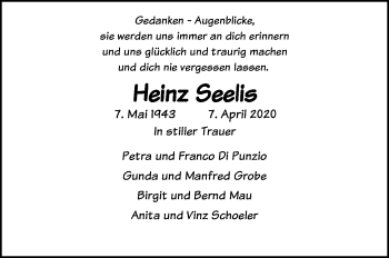 Traueranzeige von Heinz Seelis von Peiner Allgemeine Zeitung