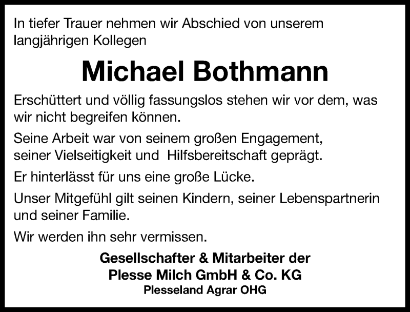  Traueranzeige für Michael Bothmann vom 11.04.2020 aus Göttinger Tageblatt