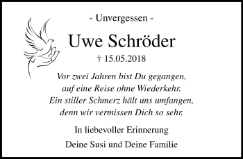 Traueranzeige von Uwe Schröder von Schaumburger Nachrichten