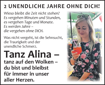 Traueranzeige von Alina  von Leipziger Volkszeitung