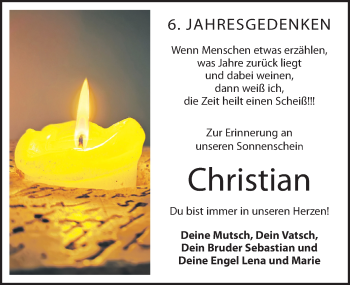 Traueranzeige von Christian  von Leipziger Volkszeitung