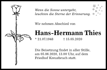 Traueranzeige von Hans-Hermann Thies von Märkischen Allgemeine Zeitung