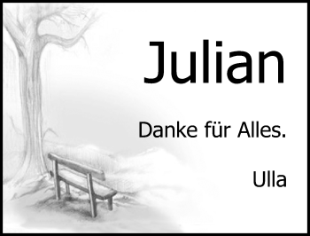 Traueranzeige von Julian Schlüter von Peiner Allgemeine Zeitung