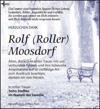 Traueranzeige von Rolf Moosdorf von Leipziger Volkszeitung