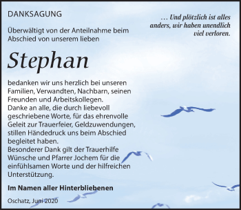 Traueranzeige von Stephan  von Leipziger Volkszeitung