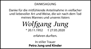 Traueranzeige von Wolfgang Jung von Leipziger Volkszeitung