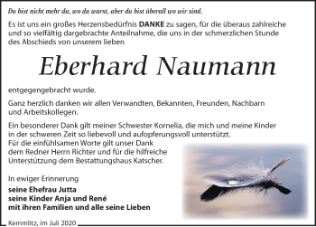 Traueranzeige von Eberhard Naumann von Leipziger Volkszeitung